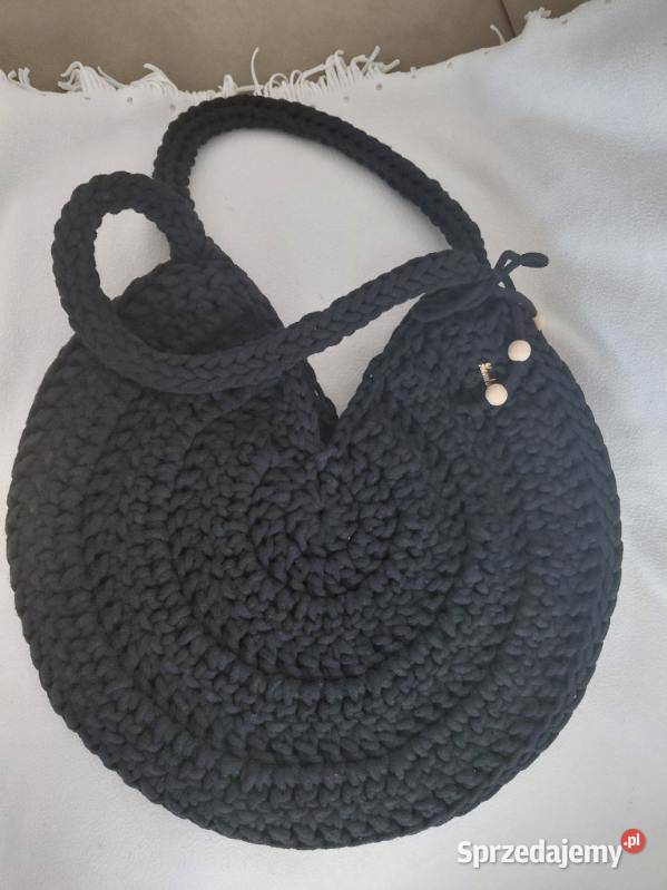 Torebka ze sznurka bawełnianego na szydełku Gostyń sprzedam