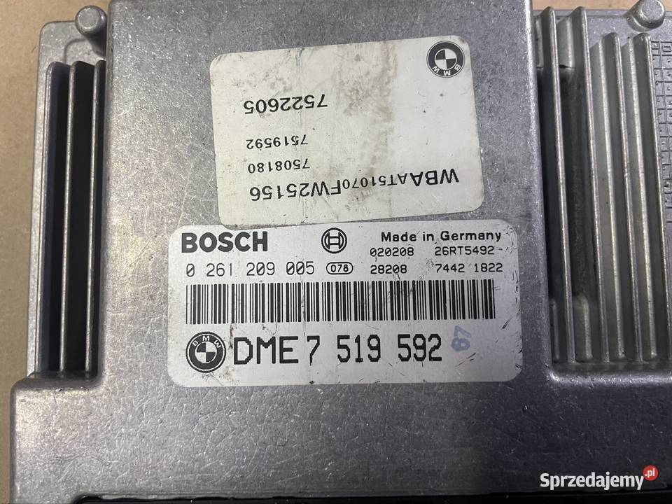DME 7519592 komputer sterownik silnika bmw 3 e46 osobowe Szczecin