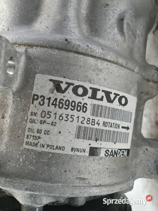 SPRĘŻARKA KLIMATYZACJI Volvo V40 II 15 T turbo Kompresory klimatyzacji Części samochodowe lubelskie Chełm