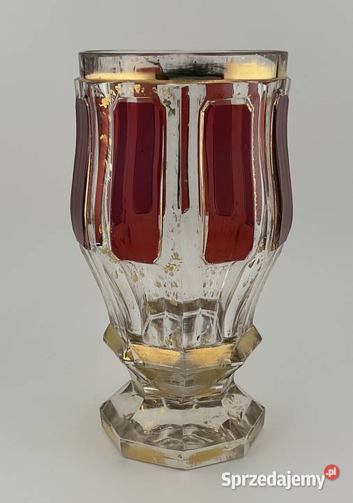 Antyczny kielich Biedermeier Egermann Moser Kraków