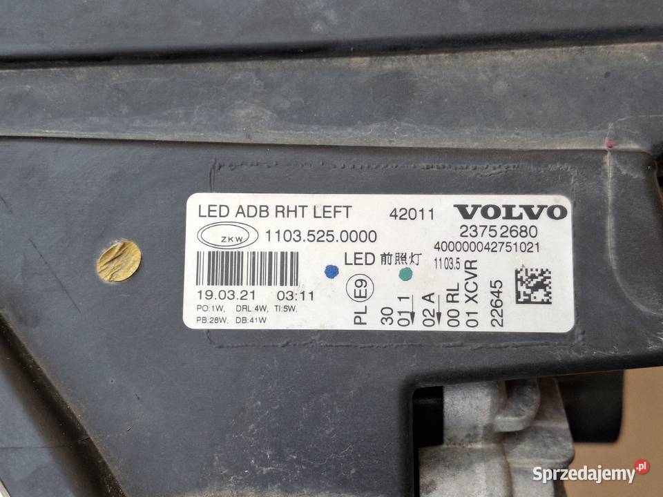 VOLVO FH5 FH 5 REFLEKTOR LEWY FULL LED LAMPA lubuskie Bieleń