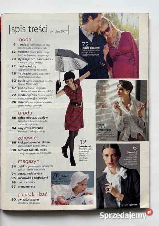 Magazyn Burda Moden 82007 Polska Wydanie Vintage Czasopisma Warszawa
