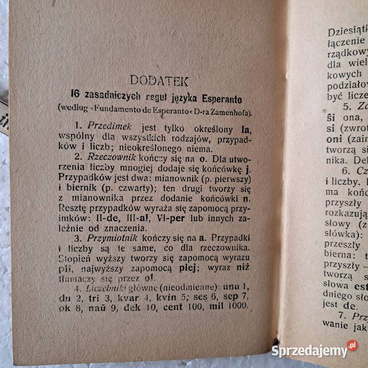 Esperanto w dziesięciu lekcjach Rok wydania 1958 Książki i Podręczniki mazowieckie Warszawa