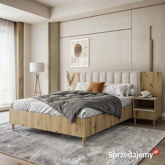 Łóżko sypialniane Lux ze stolikami bez 211cm Łóżka