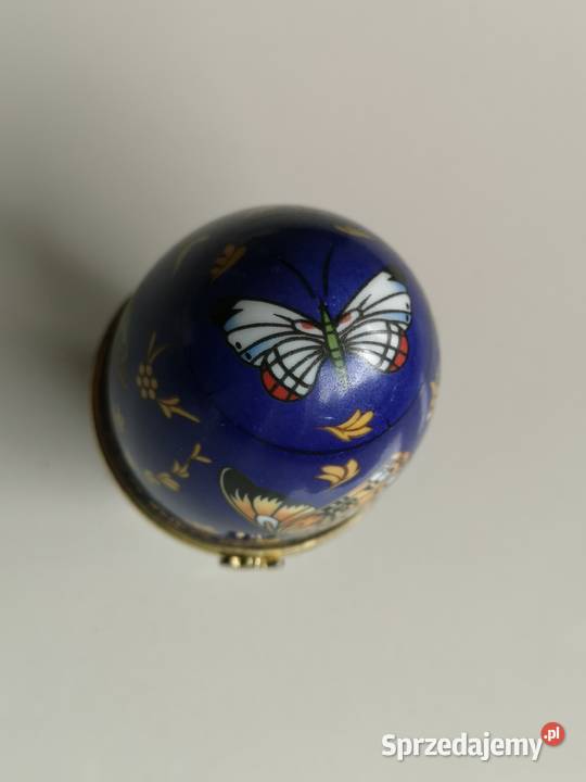 Porcelanowe jajko szkatułka vintage Porcelana i szkło Toruń