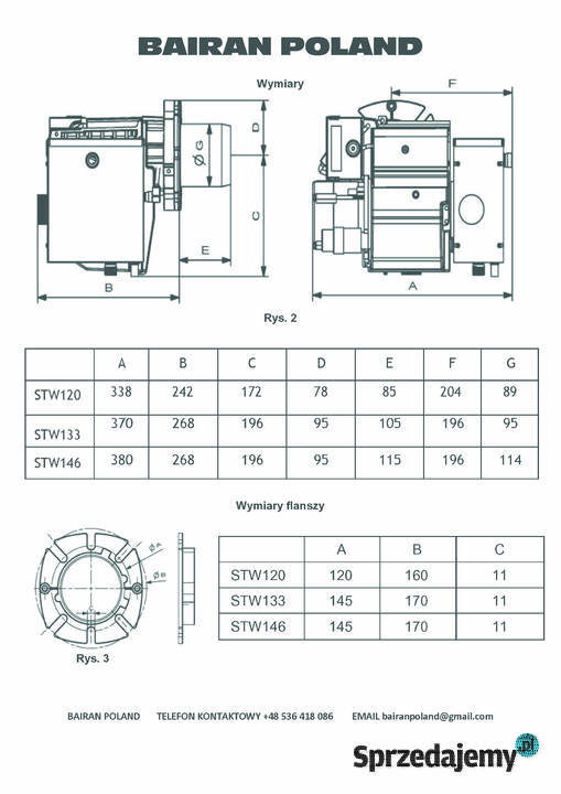Bairan Poland Palnik multiolejowy STW120 Osielsko