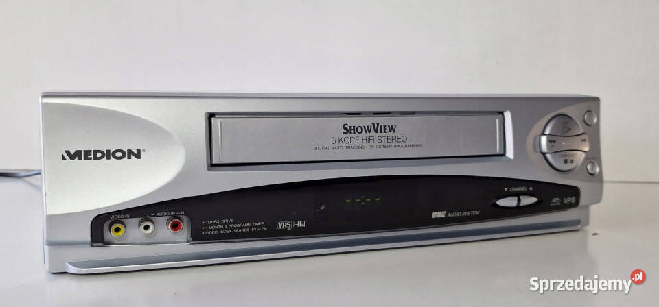Video VHS magnetowid dvd Medion 6head stereo wielkopolskie Międzychód