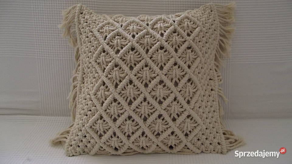 Poszewka makrama Leźnica Wielka-Osiedle