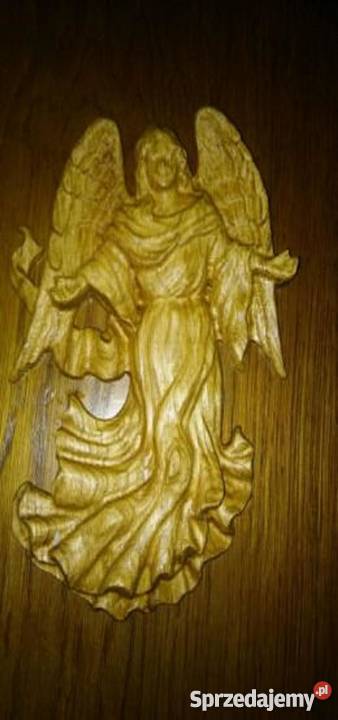 płaskorzeźba anioł Rękodzieło śląskie sprzedam