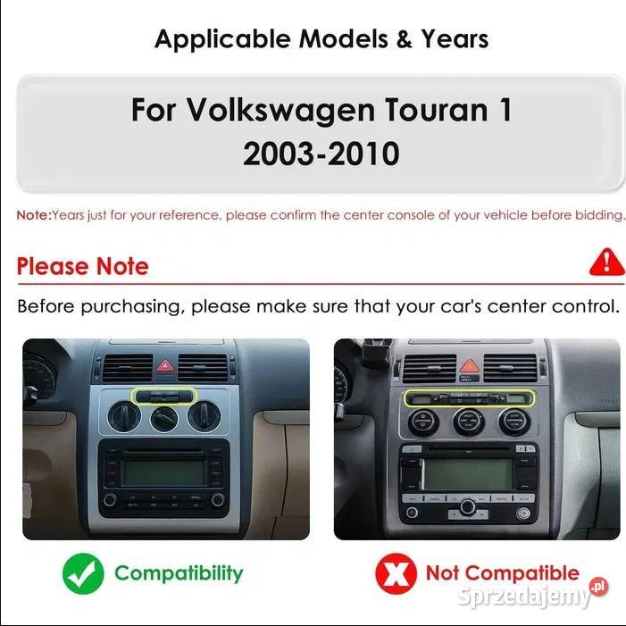 Radio Android 13 Volkswagan Touran 20032010 gps