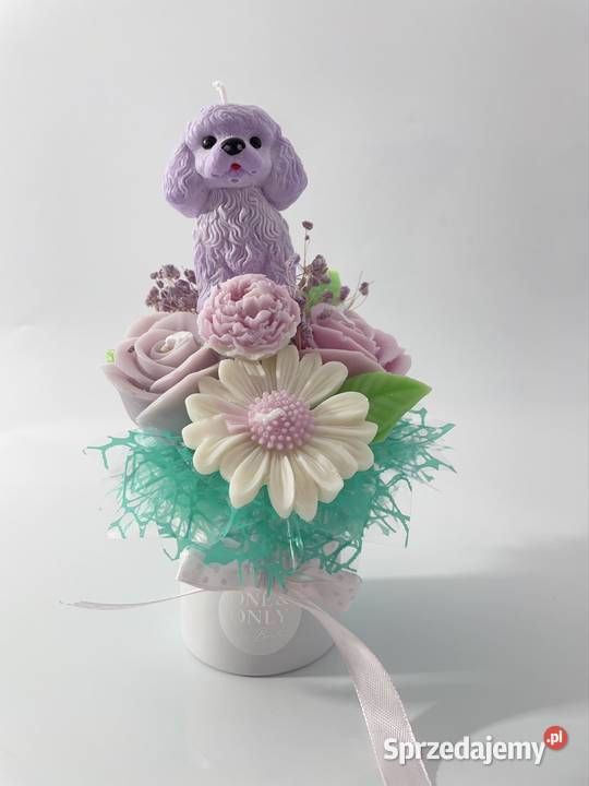 Sprzedam bukiecik z wosku sojowego flower box Kraków