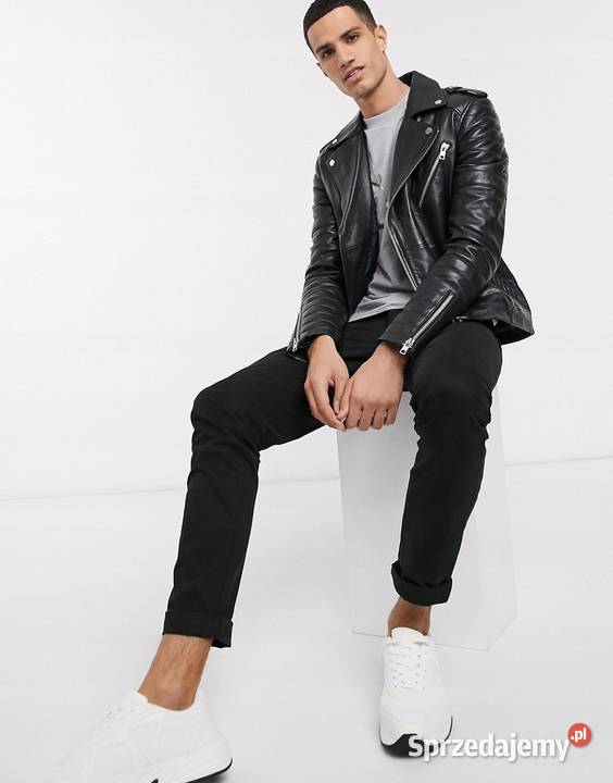 Barneys Originals męska czarna skórzana Xs Kalisz sprzedam