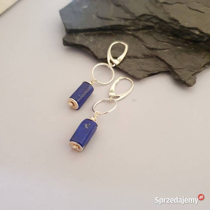 Ręcznie wykonane długie kolczyki ze srebra próby