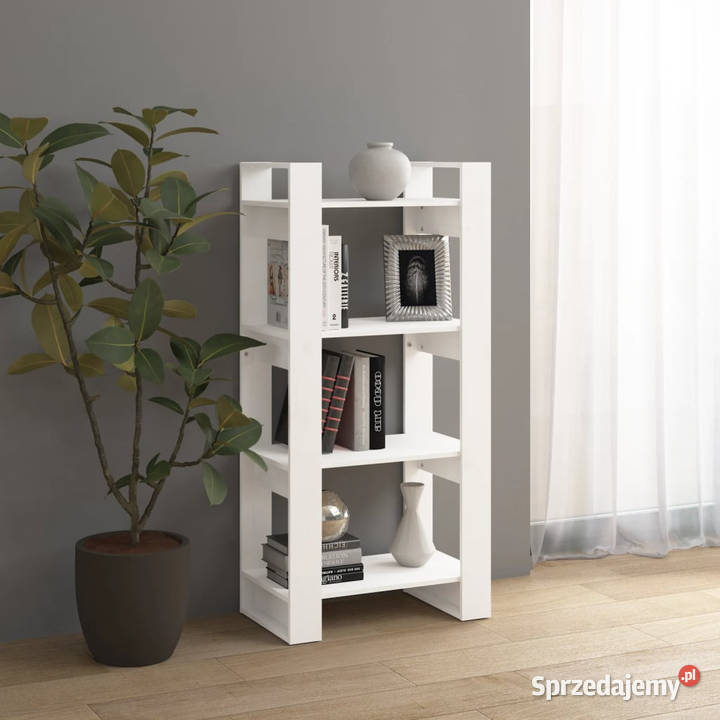 Regał na książkiprzegroda biały 60x35x125 Meble