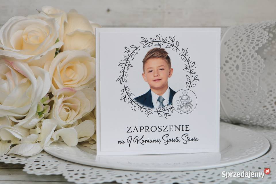 Zaproszenie Komunijne ze zdjęciem K056 Bydgoszcz
