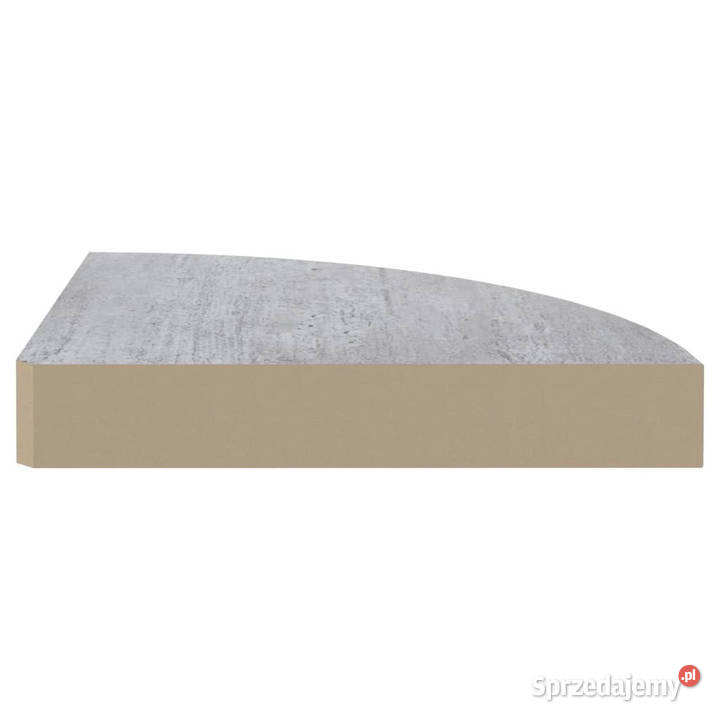 Narożna półka ścienna szarość betonu 35x35x38 mazowieckie