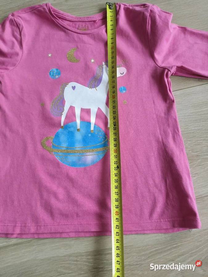 Bluzka koszulka dziewczęca na długi rękaw różowa długi sprzedam