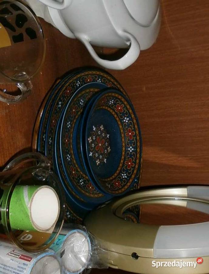 Dekoracyjne Talerze Ceramiczne Komplet Ciemny Kraków