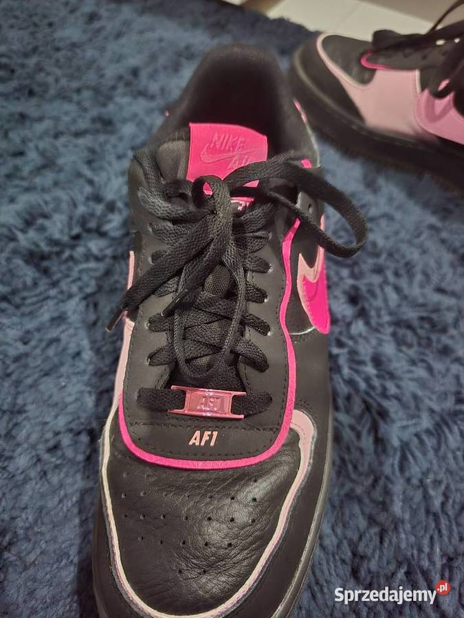 Buty nike af1 shafow czarno różowe