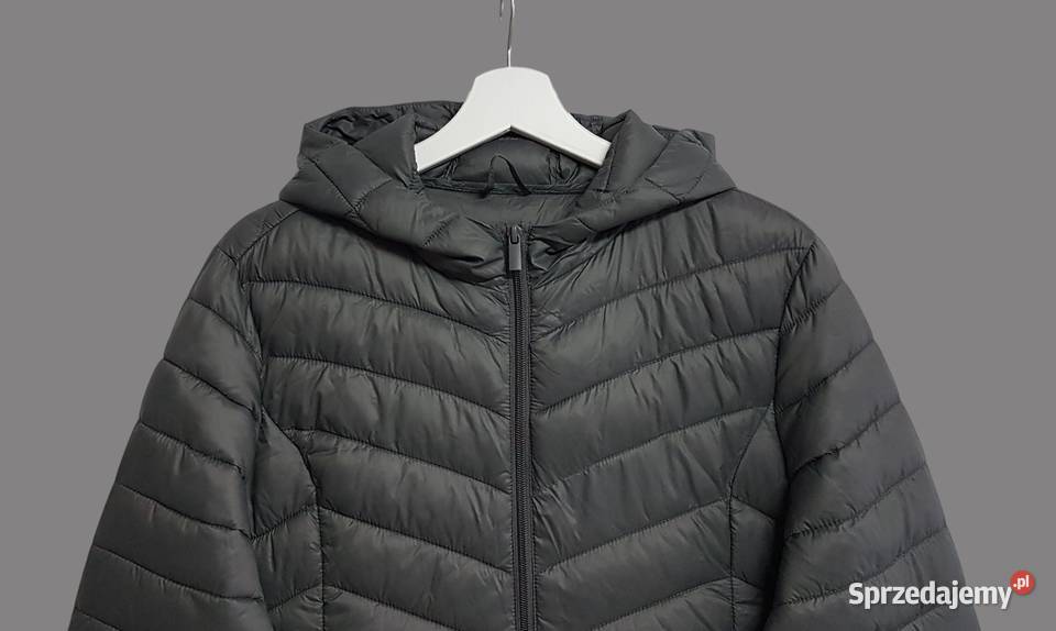 Damska lekka pikowana kurtka ciemno szary Kurtki i płaszcze małopolskie Chrzanów sprzedam