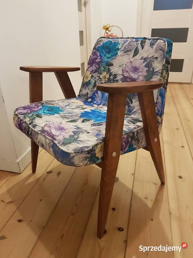 Fotel PRL model 366 Chierowski lata 6070 proste Szczecin