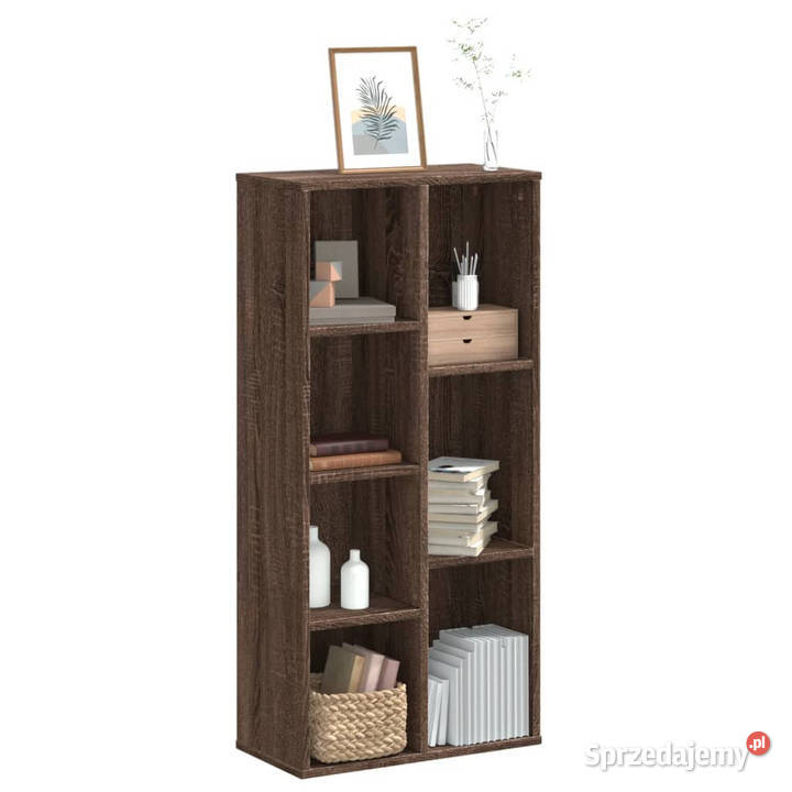 Regał brązowy dąb 50x25x105 materiał Warszawa