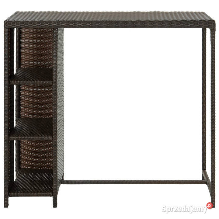 Stolik barowy z półką brązowy 120x60x110 Warszawa