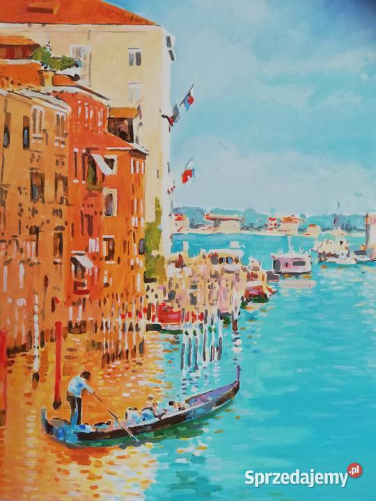 Pejzaż Wenecja 130x80 olejny Warszawa sprzedam