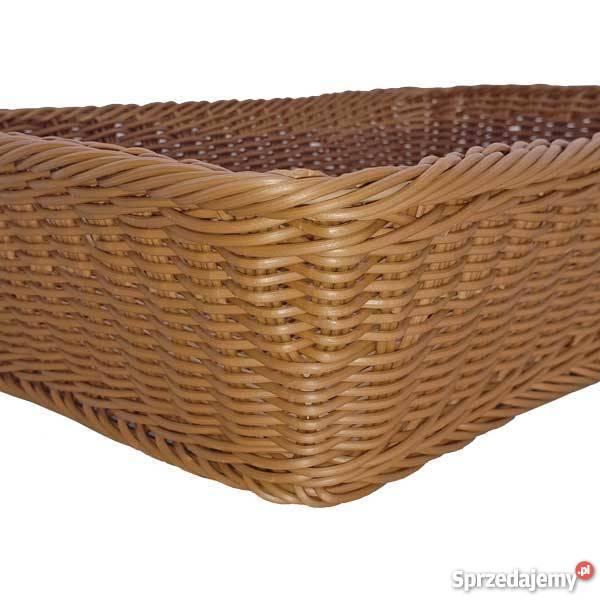 Kosz z polirattanu 40x30x10 jasny brąz Kraków sprzedam