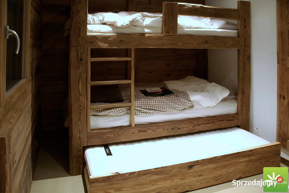 Łóżko piętrowe ze starego drewna Alldeco
