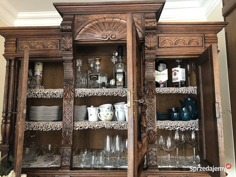 Kredens dębowy w stylu gdańskim ANTYK Antyki Gdańsk