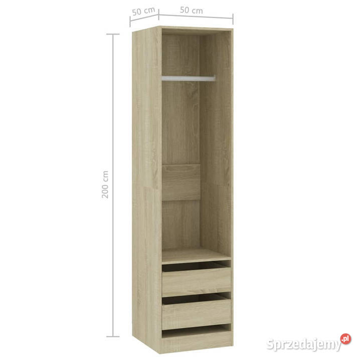 Szafa z szufladami dąb sonoma 50x50x200 WM800615 Szafy i garderoby Warszawa