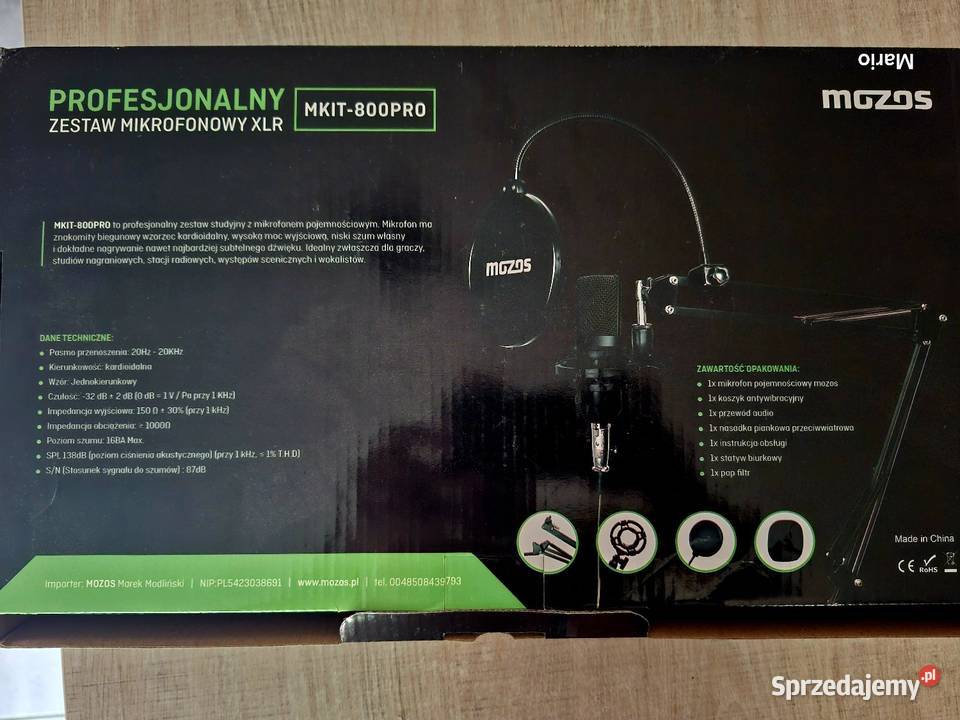 Zestaw Mikrofonowy XLR Mozos MKIT800pro śląskie Chorzów