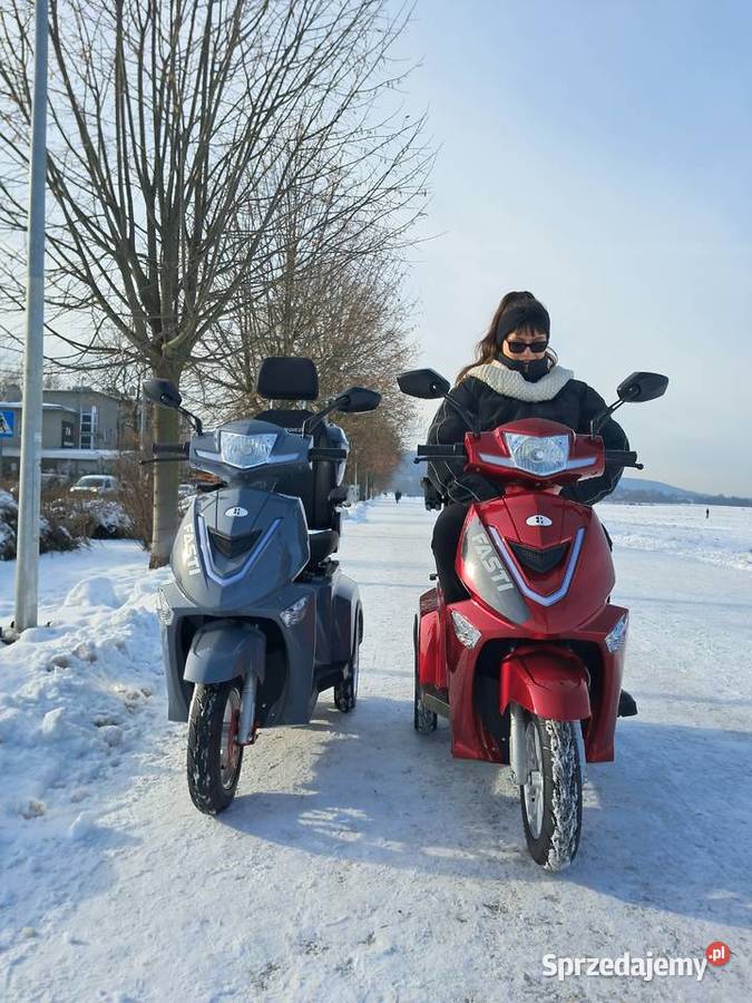 Elektryczny 3kołowy skuter dodatkowa bateria pas Kraków