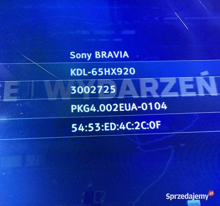 Telewizor Sony KDL65HX920 Sprzedam mazowieckie Konstancin-Jeziorna
