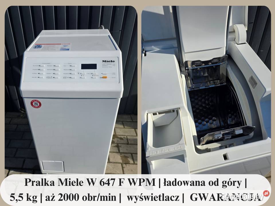 Pralka Miele W 647 F WPM ładowana góry 55 aż Pralki i suszarki Wrocław