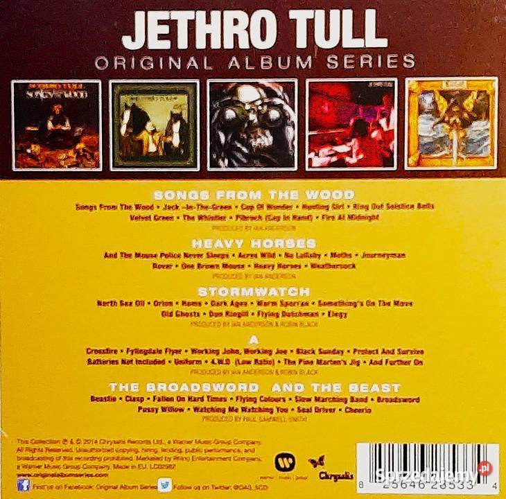 Super Zestaw 5 płyt CD Jethro Tull Limitowana Płyty i kasety Ostrów Wielkopolski sprzedam