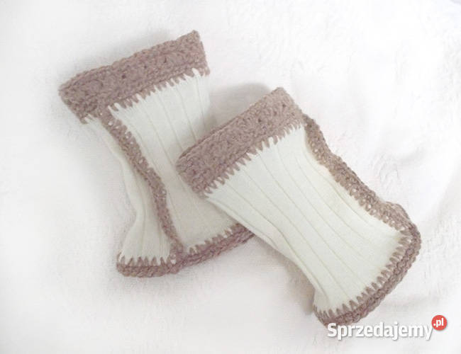 kremowe mitenki pastelowe mitenkikremowo beżowe opolskie
