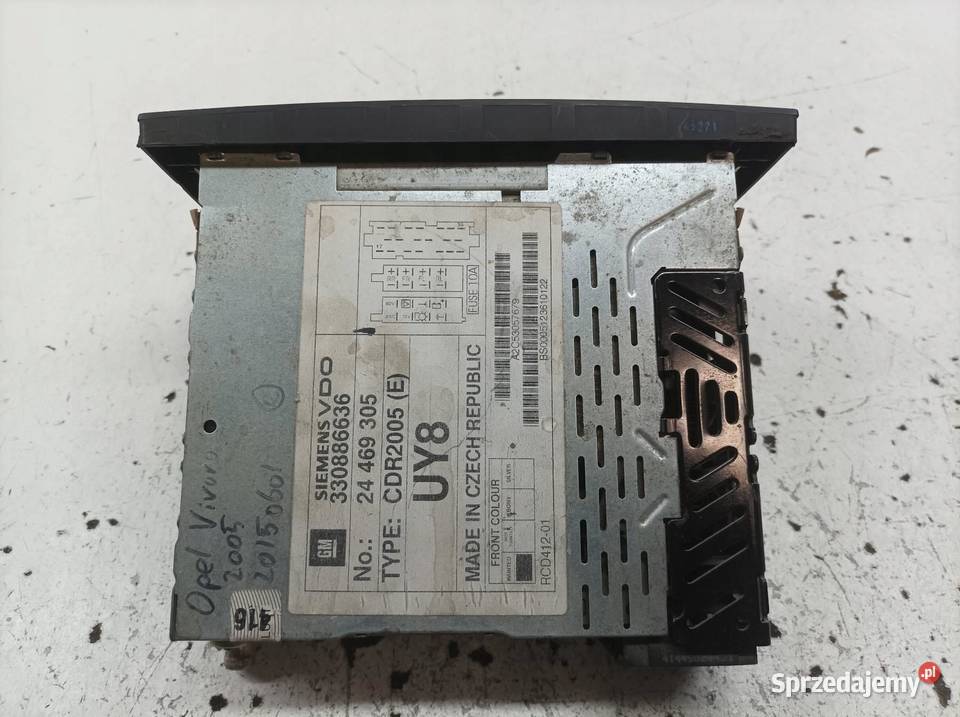 RADIO 24469305 Opel Vivaro I 20012014