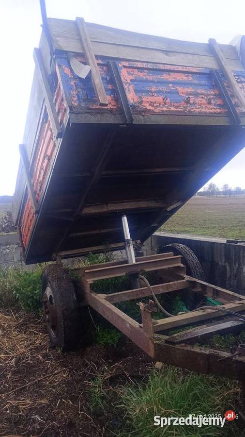 Sprzedam przyczepę jednoosiowa wywrotka 2tonowa nieuszkodzony Przyczepy rolnicze Czermin