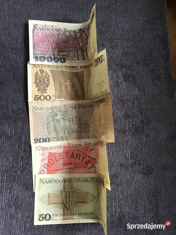 5 różnych banknotów z PRL Numizmatyka Warszawa sprzedam