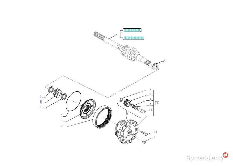 84262815 Koło zębate PUM CVT Steyr 6000 Magnum