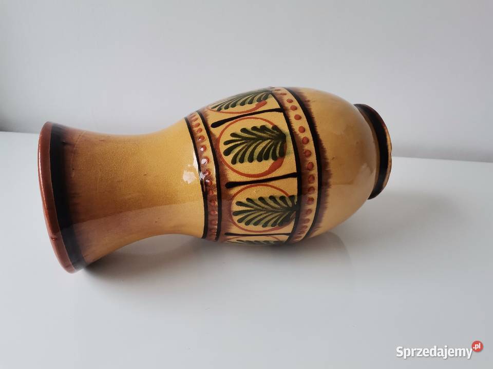 Stary gliniany wazon ceramika Spódzielnia Katowice