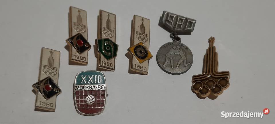 odznaki 7 Olimpiada Moskwa 1980 Rosja ZSRR 9 Warszawa