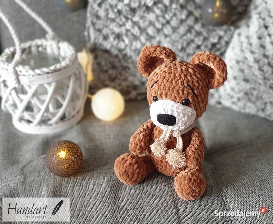 Miś przytulanka maskotka amigurumi HANDART wielkopolskie Krotoszyn sprzedam
