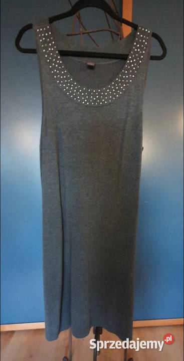Sukienka bez rękawów Selection rozmiar 44 wełna Długość Maxi Lublin