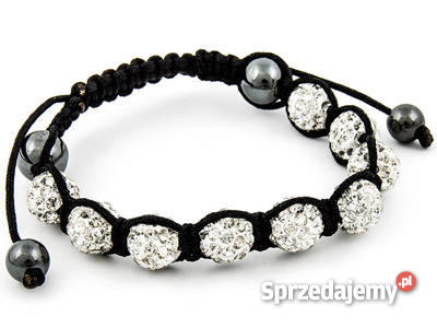 Bransoletka shamballa makrama swarovski 9 kulek Dla kobiet Bytom