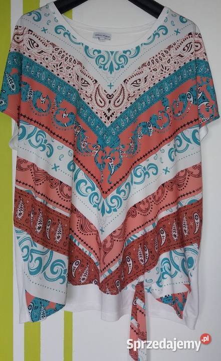 XXL52 Dwumateriałowa bluzka nowa Gina Laura Gliwice