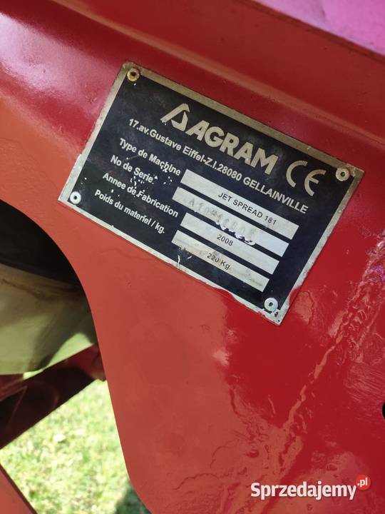 Rozsiewacz nawozu Agram 1200 Amazon lejek Pronar Trzebieszów Drugi