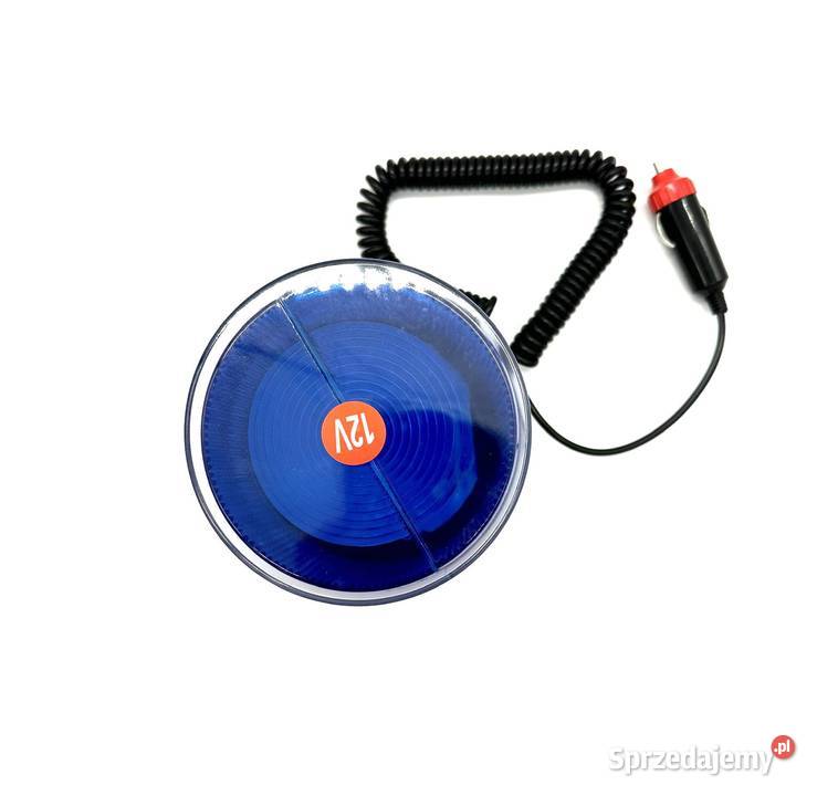 Lampa ostrzegawcza LED kogut niebieski magnes Lampy ostrzegawcze, koguty Pomiechówek sprzedam